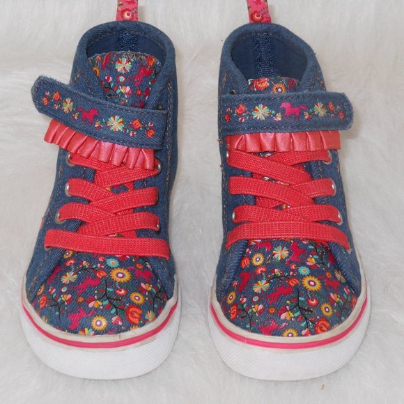 SPIRIT UNTAMED MULTI-COLOR DENIM SNEAKERS SIZE 9 MEDIUM - Picture 7 of 7
